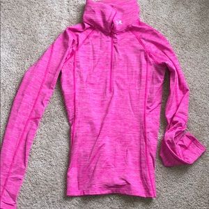 Under Armour pink long sleeve activewear zip up